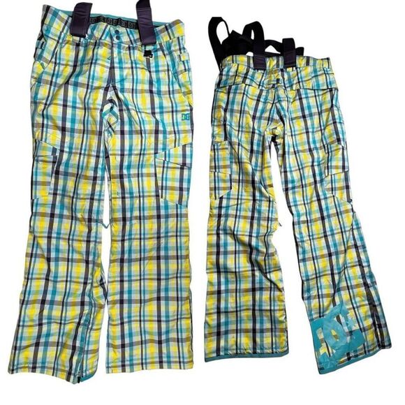 DC Women's Medium Ace Exotex 5K Series Snowboard Ski Snow Pants Multicolor Plaid - Picture 2 of 16